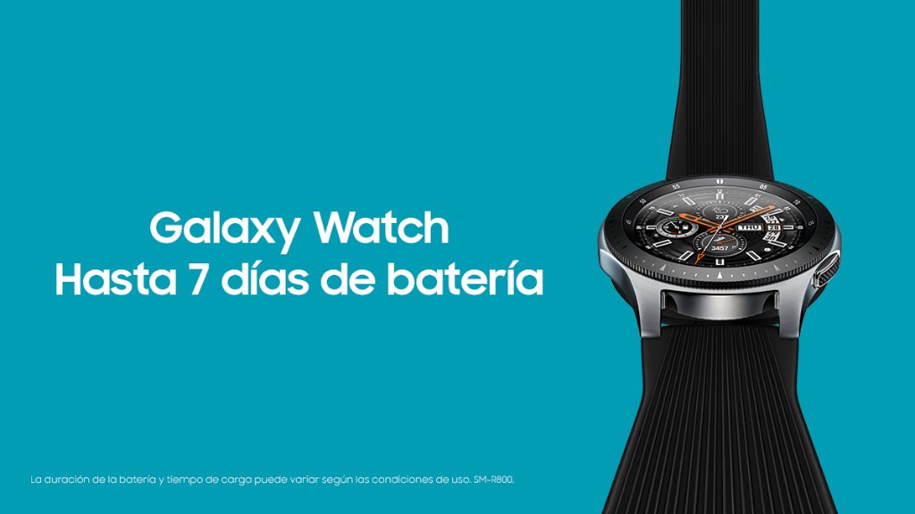 samsungmobilemx's tweet photo. ¿La pila de tu Smartwatch solo dura 18 horas? #GalaxyWatch con su batería de larga duración te mantiene conectado por más tiempo #ElPoderDeCambiar 
PREVENTA 17 de septiembre https://t.co/lceXz82IDD