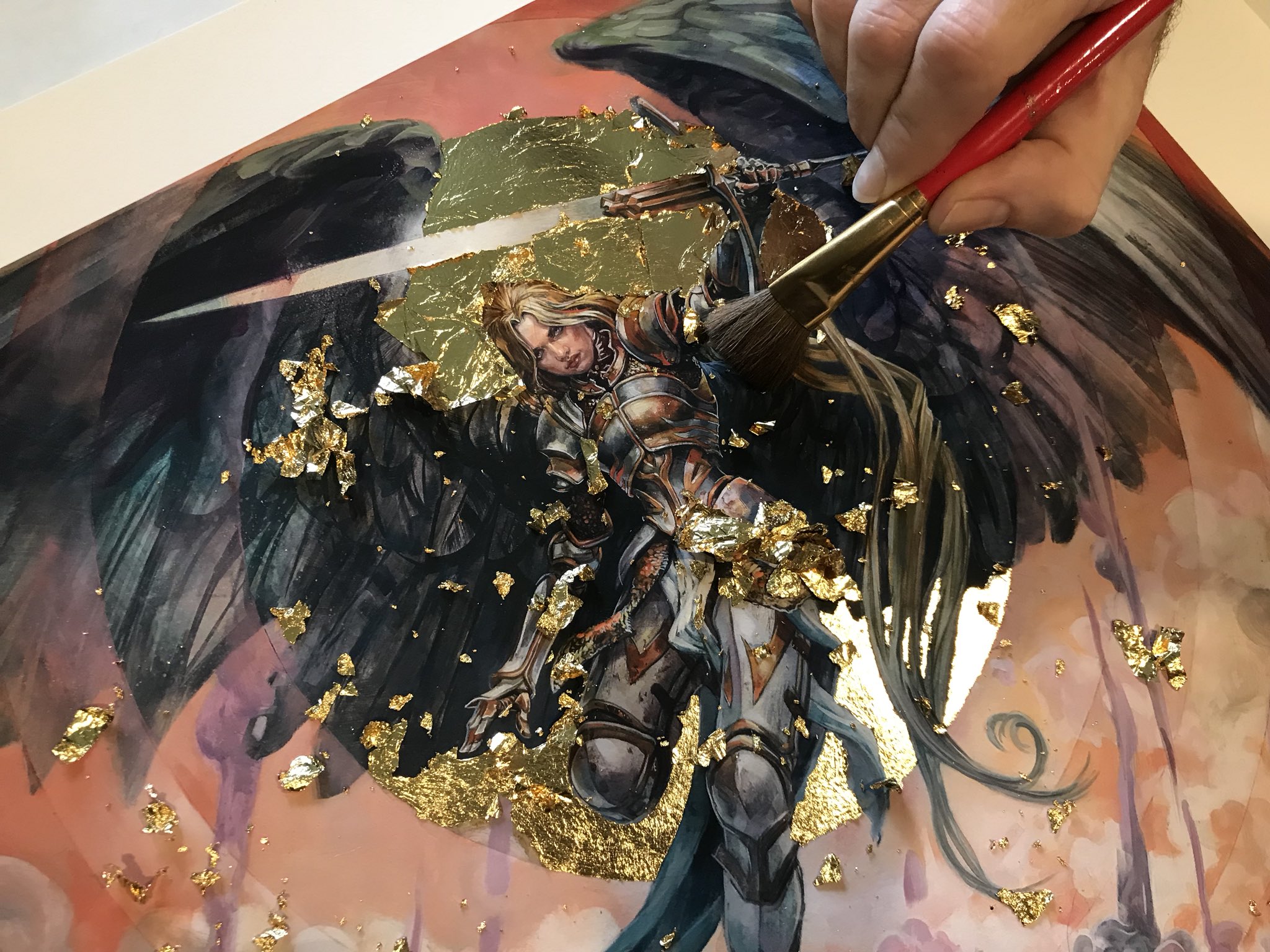 MTGプレイマット Scott M. Fischerセラの天使｜マジック：ザ