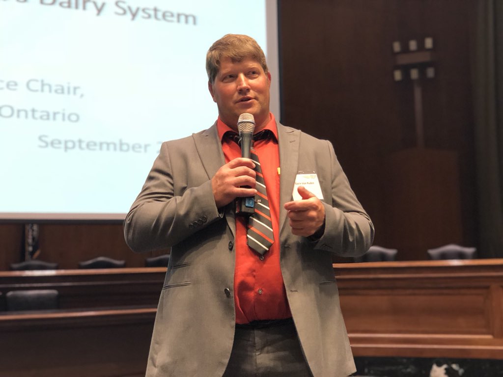 NFUDC's tweet photo. “In Wisconsin, we produce 150% the milk that the entire country of Canada does. So saying that our dairy crisis is Canada’s fault is complete bogus.” #NFUFLYIN18 https://t.co/70v96SFdcs