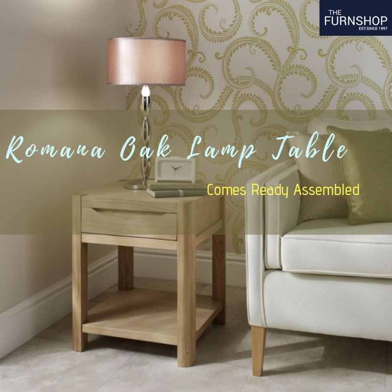 large oak lamp table