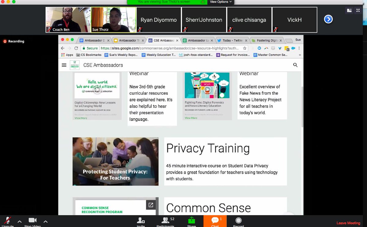 Great <a href="/CommonSenseEd/">Common Sense Education</a> Ambassador Webinar! Look forward to more collaborating! #digcit