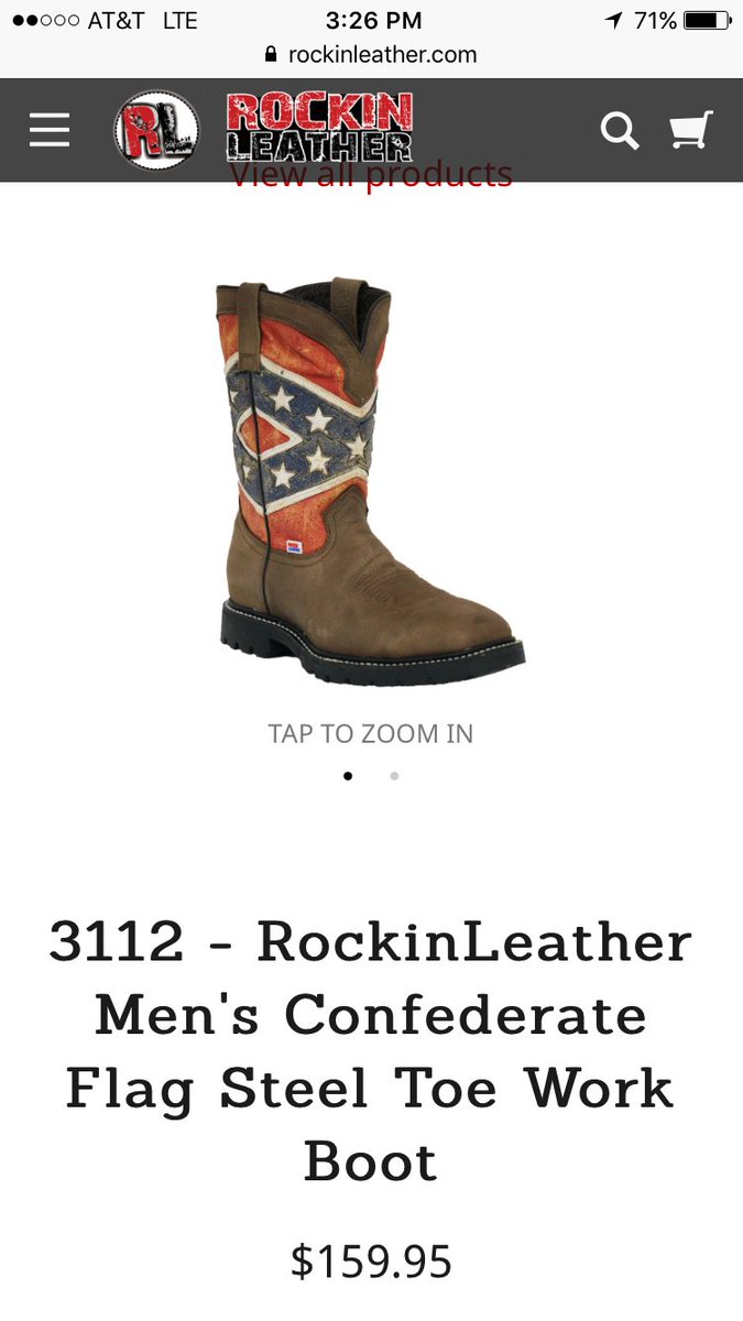 rebel flag steel toe boots