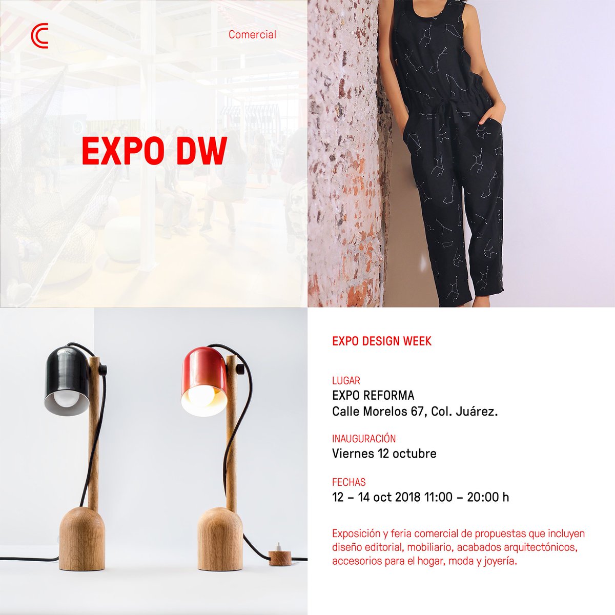 designweekmex's tweet photo. EXPO DESIGN WEEK.
Exposición y feria comercial de propuestas que incluyen diseño editorial, mobiliario, acabados arquitectónicos, accesorios para el hogar, moda y joyería.
#ExpoDW #DWM18 #CDMX https://t.co/APIBsfOjGj