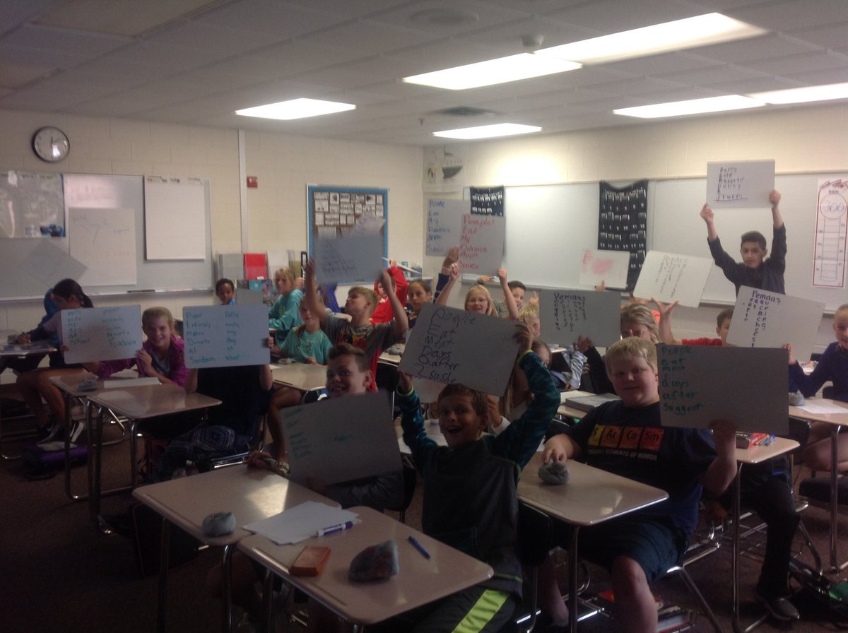 tlindgren7's tweet photo. Brainstorming memory aid ideas for the order of operations. https://t.co/vCMAPOobXh