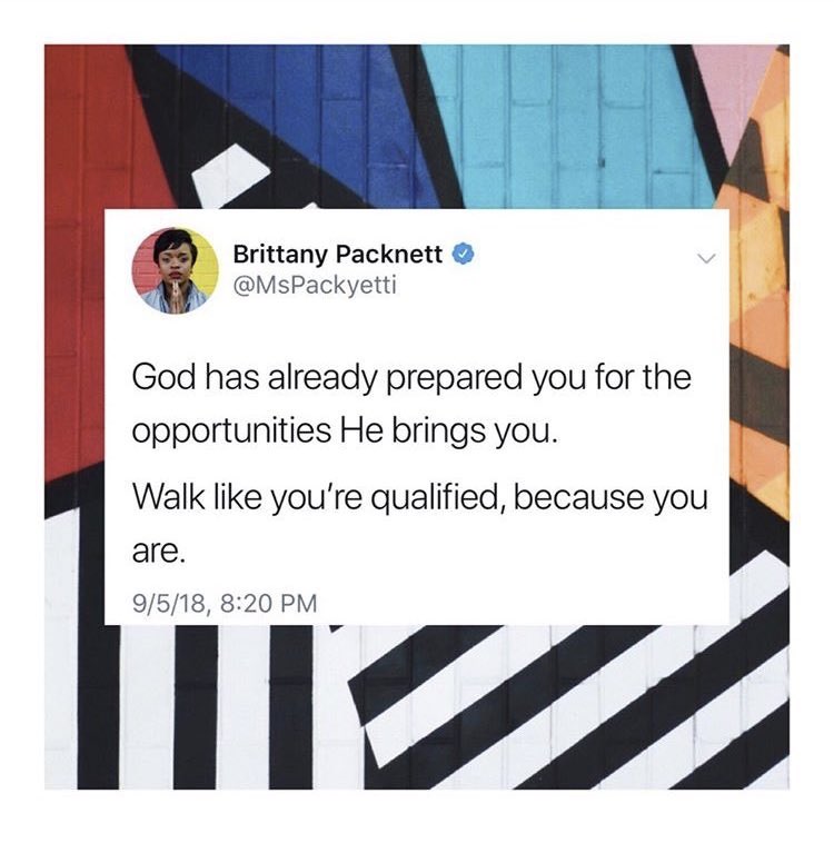 uworthit's tweet photo. “Deus já preparou você para as oportunidades que Ele te dá. 
Haja como se fosse qualificado, porque você é.” https://t.co/a3Rce4exuS