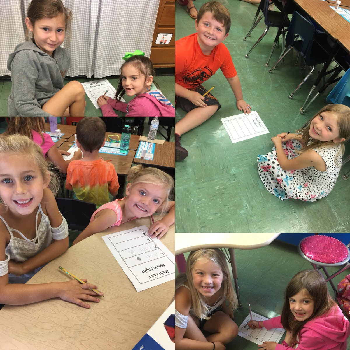 Working with partners today to come up with main idea and details. #HuskyNProud