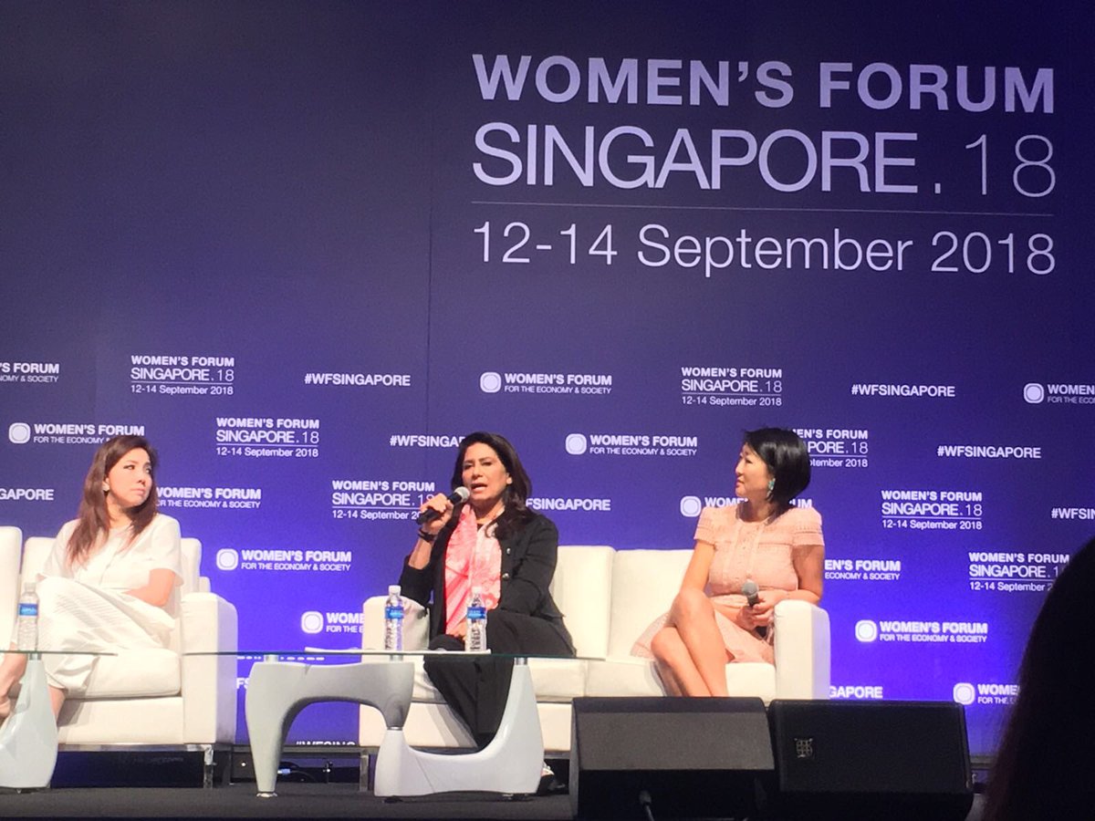If we still have to say “woman” CEO, then evidently there hasn’t been enough progress yet, <a href="/NanditaBakhshi/">Nandita Bakhshi</a> <a href="/Womens_Forum/">Women's Forum for the Economy and Society</a> #WFSingapore