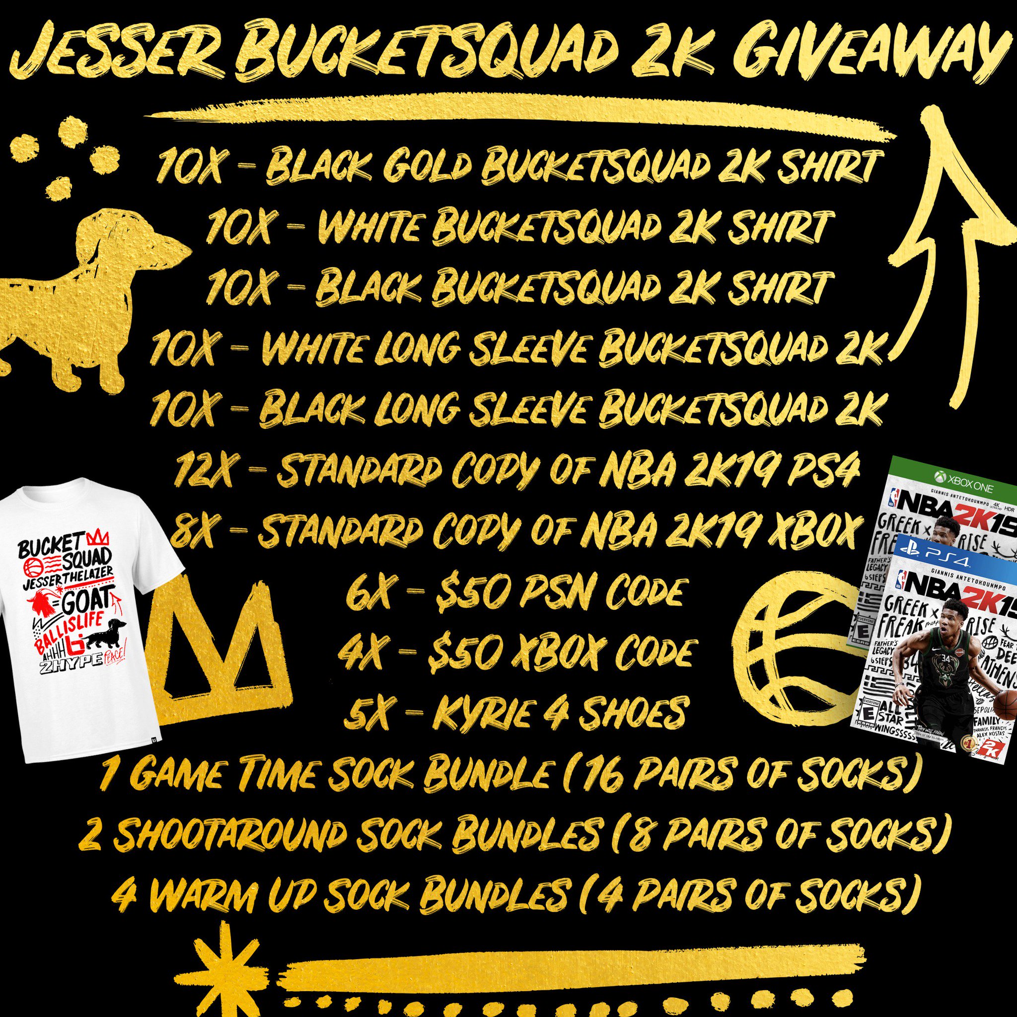 Jesser 2hype on Twitter "Im doing a HUGE Giveaway! Were giving away 50