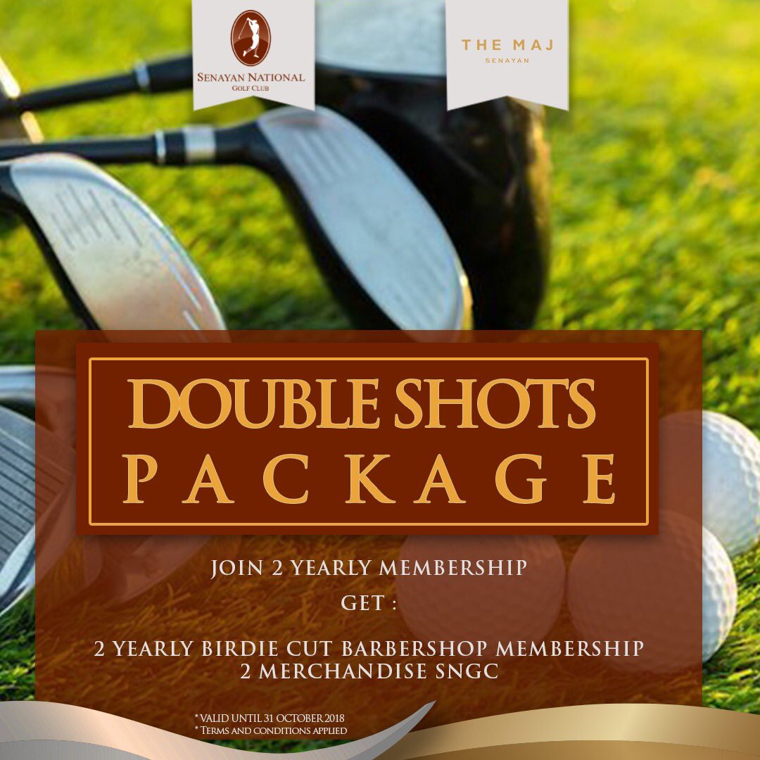 Because two is better than one, here we present you the double benefit and double prize on yearly membership. Limited offers so get you and your golf buddy sign up now! #golfmembership #senayannational