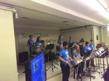 StrikePerc's tweet photo. Many thanks to Second Congregational Church for having us out to play! We had a great time! https://t.co/ueM7JeOvQI