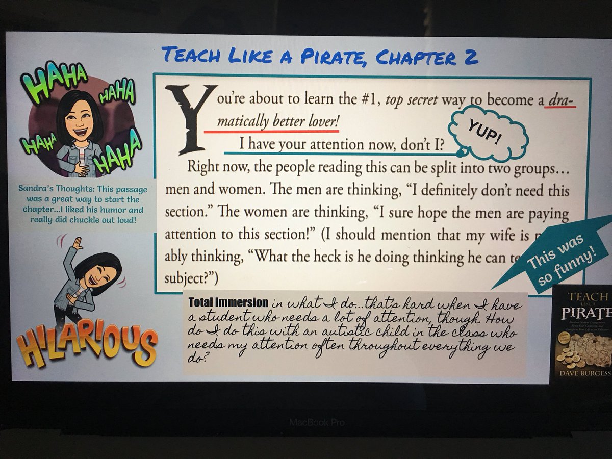 Sandra Shreve (@_sandystar_) on Twitter photo This week’s Booksnap at Monte Bella. Total immersion is a challenge, but funny way to start the ch.#3RScholars #AlisalStrong <a href="/burgessdave/">Dave Burgess</a> This week’s Booksnap at Monte Bella. Total immersion is a challenge, but funny way to start the ch.#3RScholars #AlisalStrong <a href="/burgessdave/">Dave Burgess</a>