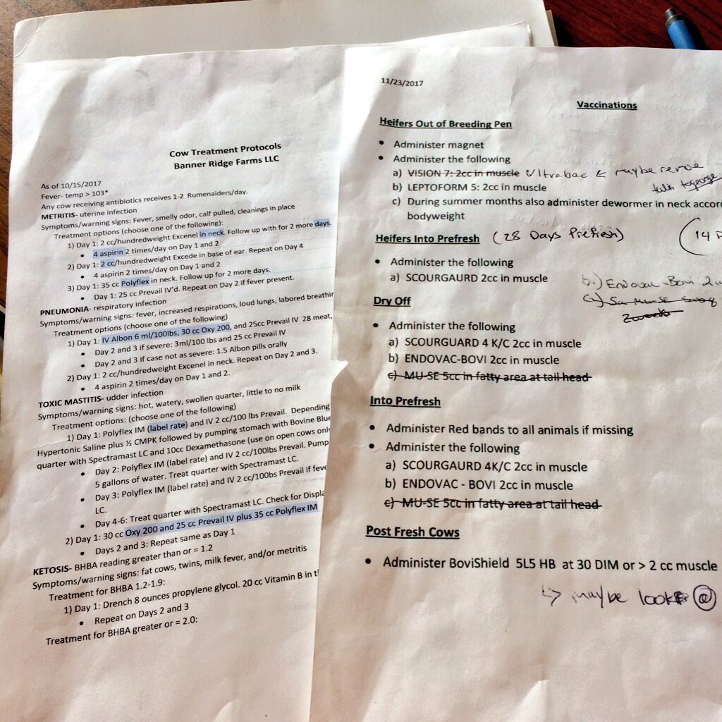 KateReichling's tweet photo. Reviewing our #vaccination &amp; treatment protocols with our #veterinarian for responsible #antibiotic use. Supportive therapies such as #probiotics  &amp; combating #dehydration are an important part of this. https://t.co/7Yf6skd13d