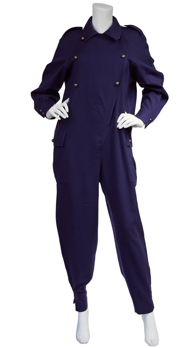 FeatherstoneV's tweet photo. Just listed! #GeorgesRech Paris late 1970s navy wool jumpsuit: https://t.co/JT08HJpMEC #vintagefashion #vintageclothing #designervintage #womensfashion #jumpsuit https://t.co/N2lOLGs3Hh