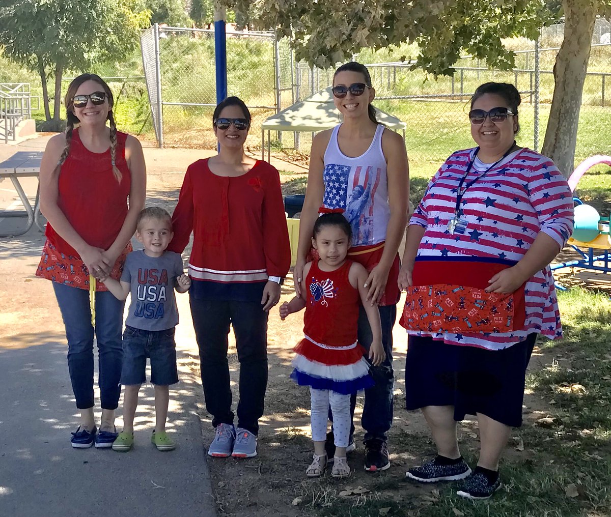 Ms. Kerrie’s class dressed in their best red, white, and blue for Patriot Day on 9/11/2018. 🇺🇸