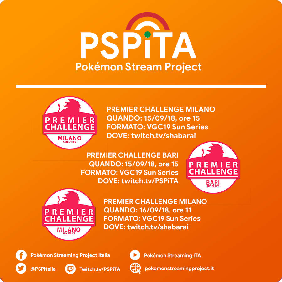 PPNitalia's tweet photo. Questo weekend triplo appuntamento appuntamento: sabato alle ore 15 con la Premier Challenge di Milano su https://t.co/sdqCpNb01N ed in contemporanea su https://t.co/zAmfqZZJih la Premier Challenge di Bari.
Chiudiamo sempre a Milano domenica alle 11 su https://t.co/sdqCpNb01N https://t.co/h15mIZeo7E