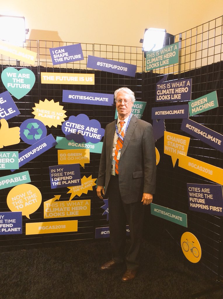 The future is… #Cities4Climate! Mayor Frank Cownie of Des Moines, Iowa is here in San Francisco to support bold and inclusive city climate action. #GCAS2018