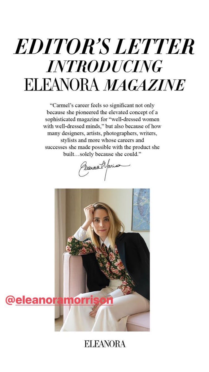 AllAboutJMo's tweet photo. I’m so proud of my sister-in-law @OhEleanora - she inspires me everyday. Check out her new, beautiful magazine Eleanora magazine #JennferMorrison #Family #EleanoraMagazine https://t.co/b3eWh9gwAJ