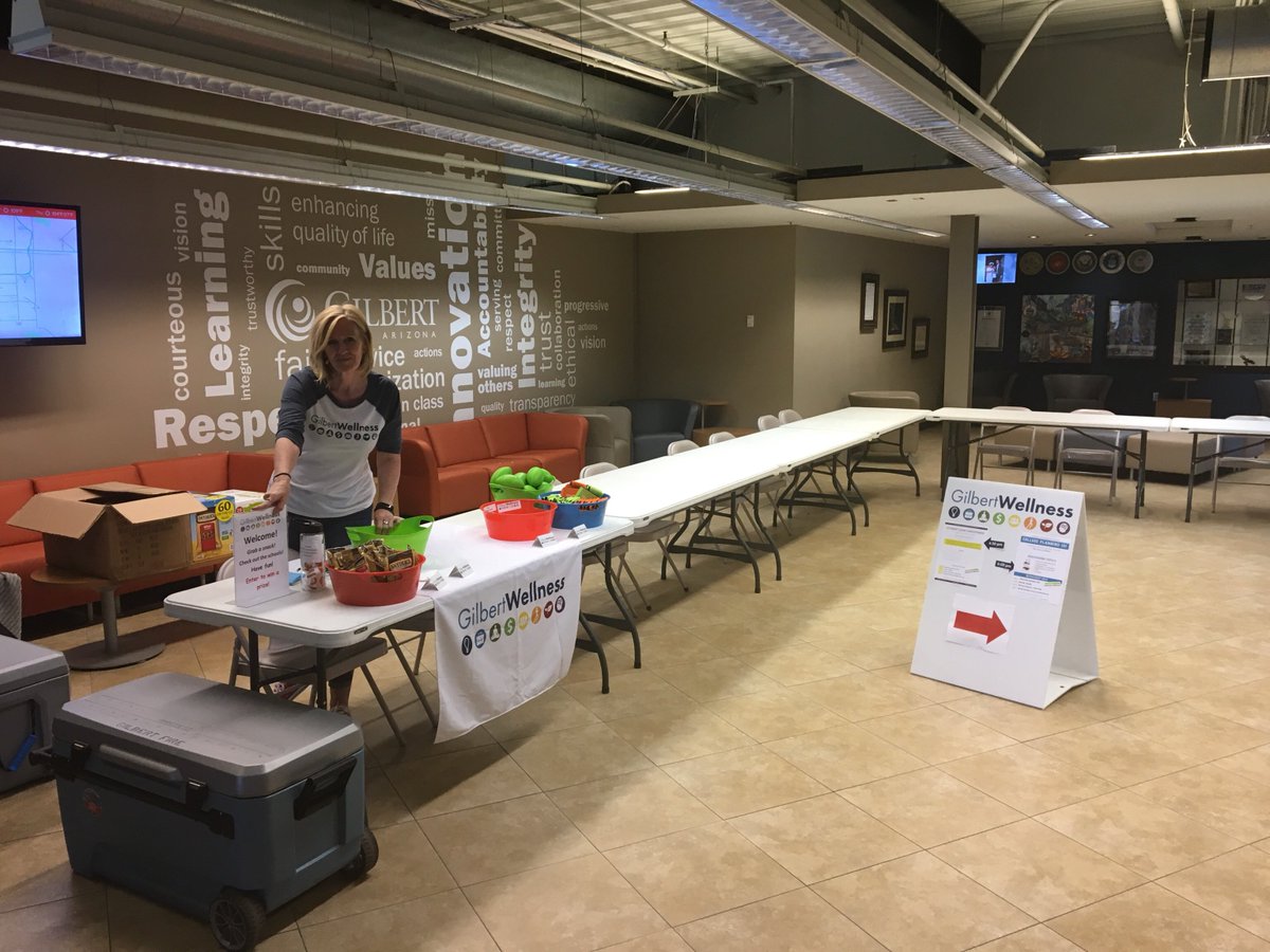 TeamGilbertAZ's tweet photo. Were getting geared up for our College Info Event today for @TeamGilbert in our Muni 1 building! More pics coming soon! #LifelongLearning #WellnessWednesday #GilbertWellness https://t.co/rccqHT5wTu