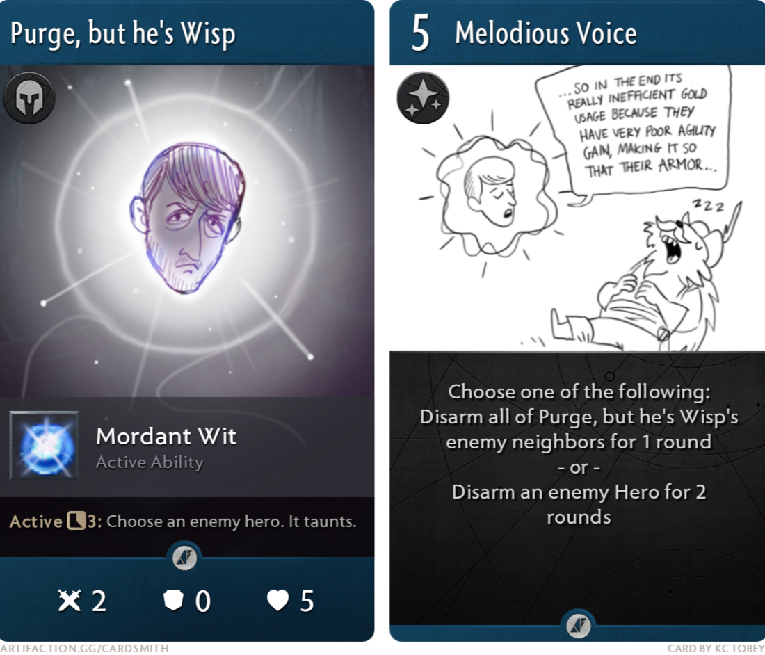 I feel this is rich in both mechanics and lore.
<a href="/PurgeGamers/">Purge - Kevin Godec</a> <a href="/SirActionSlacks/">SirActionSlacks</a> <a href="/SUNSfanTV/">SUNSfan</a> #Cardsmith