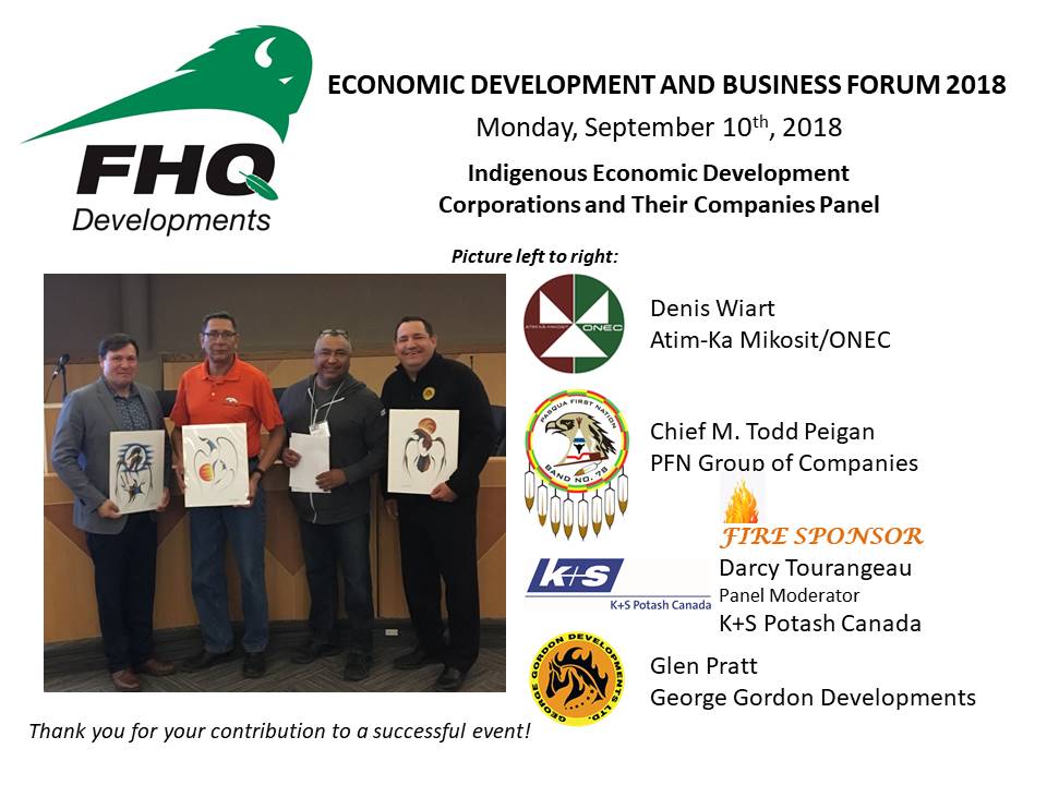 306Saulteaux's tweet image. @FHQDev @FHQTC Ec Dev &amp;amp; Business Forum 2018, Sept. 10th, 2018 was at the Teepee, Treaty Four Governance Center, Fort Qu&apos;Appelle. 
#TreatyFourGathering #FHQDev #FHQTC #KPlusSPotashCan #P3A #FCC #EDR #Square1 #Praxis #MNP #OurSponsors #ThankYou #IndigenousEconomicDevelopment