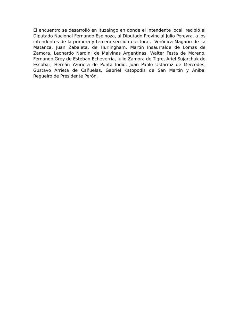 Nos reunimos en #Ituzaingó con intendentes y legisladores de la provincia de Buenos Aires para reclamarle a Vidal que declare la Emergencia Económica, Social y Alimentaria. 
El camino es dialogar con todos los sectores de la sociedad, no la soberbia.
#PJ