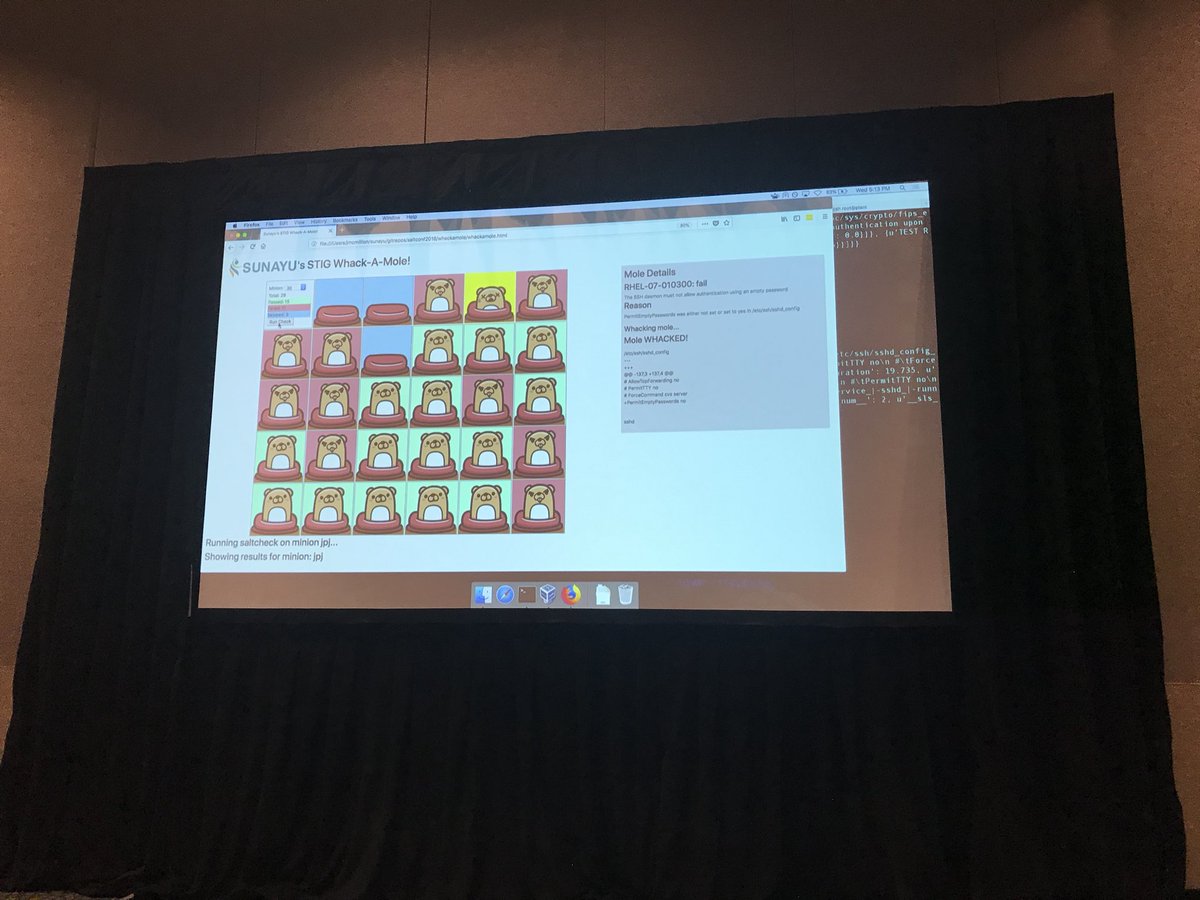 thenewstack's tweet photo. Folks at @sunayu_llc developed a way to do automated #security checks and immediate remediation against Linux machines based on 200+ DISA STIG checkpoints, built on Salt and SaltCheck ... https://t.co/AxBgN5eehE #SaltConf18 #SaltStack #DevSecOps https://t.co/5HWTUCgwpW