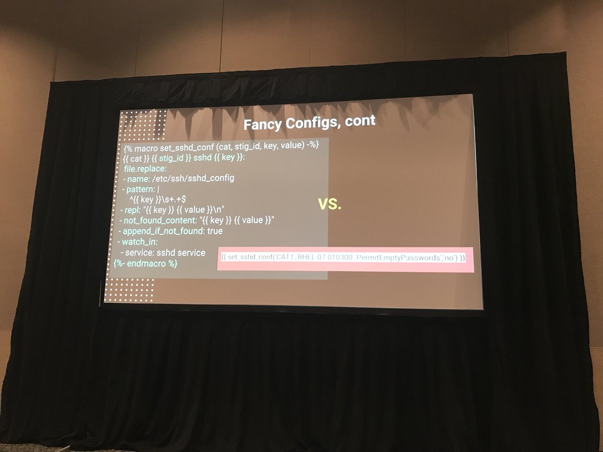thenewstack's tweet photo. Folks at @sunayu_llc developed a way to do automated #security checks and immediate remediation against Linux machines based on 200+ DISA STIG checkpoints, built on Salt and SaltCheck ... https://t.co/AxBgN5eehE #SaltConf18 #SaltStack #DevSecOps https://t.co/5HWTUCgwpW