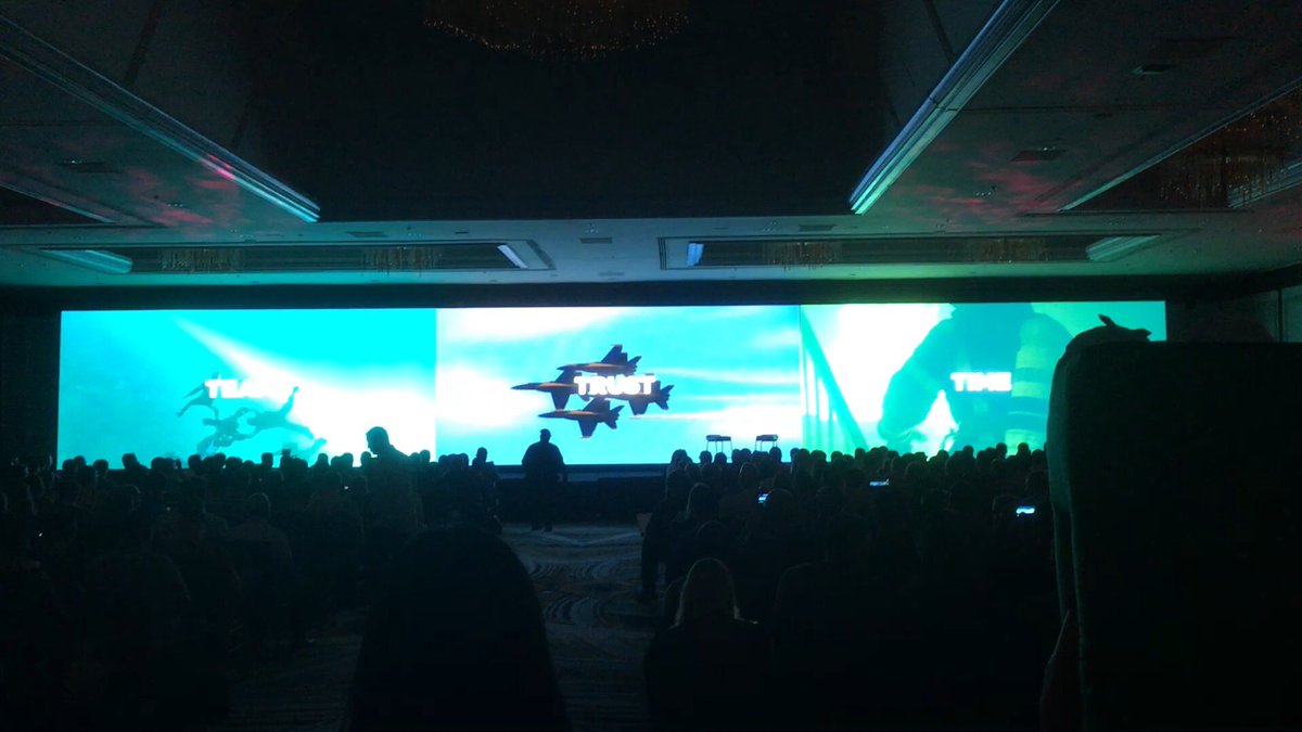 picturelab's tweet photo. Grabbed a quick shot of our opener playing at #pagerdutysummit. 7:1 aspect ratio on an 80’ wide screen at the Westin St. Francis, SF. Thanks #pagerduty for an epic show!! #picturelab https://t.co/8IBz9HOhWh