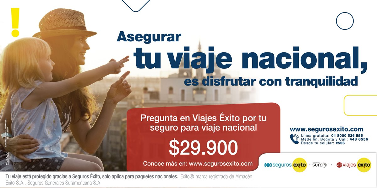 Seguros de viaje exito