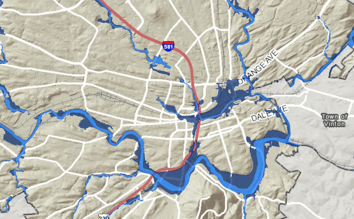 City_of_Roanoke's tweet photo. #HurricaneFlorence FAQ:
"Is my home located in a floodplain?"
A: Check the GIS website below. Click on the "Layers" tab, then select "Planning", then select "Flood Zones". This will generate a rendering of Roanoke's floodway and 100 year floodplain.
https://t.co/hA1PZve5JJ https://t.co/HbWr3M3WDr