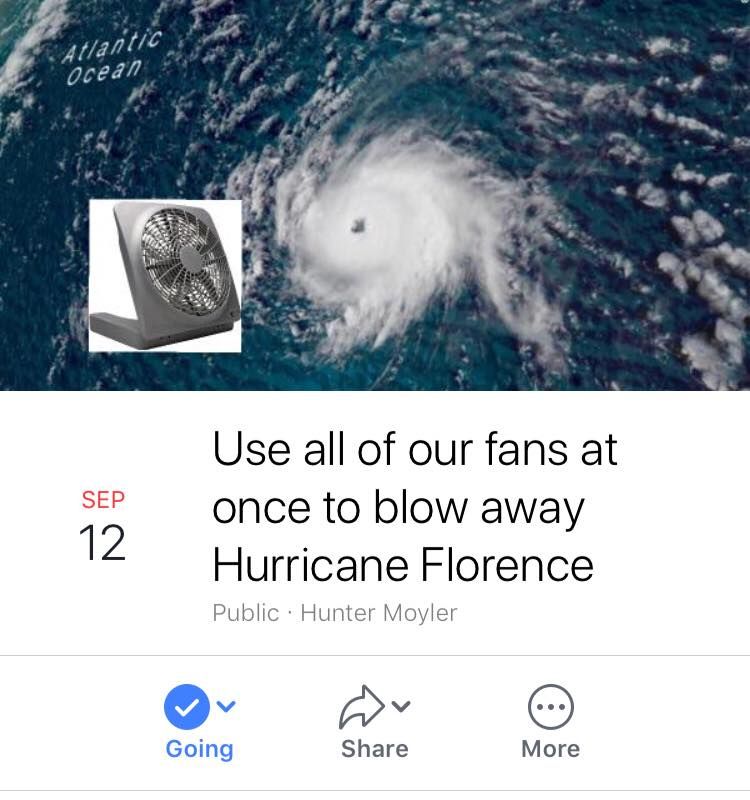 9GAG's tweet photo. you shall not pass
#HurricaneFlorence https://t.co/6OQ5L2ERxm