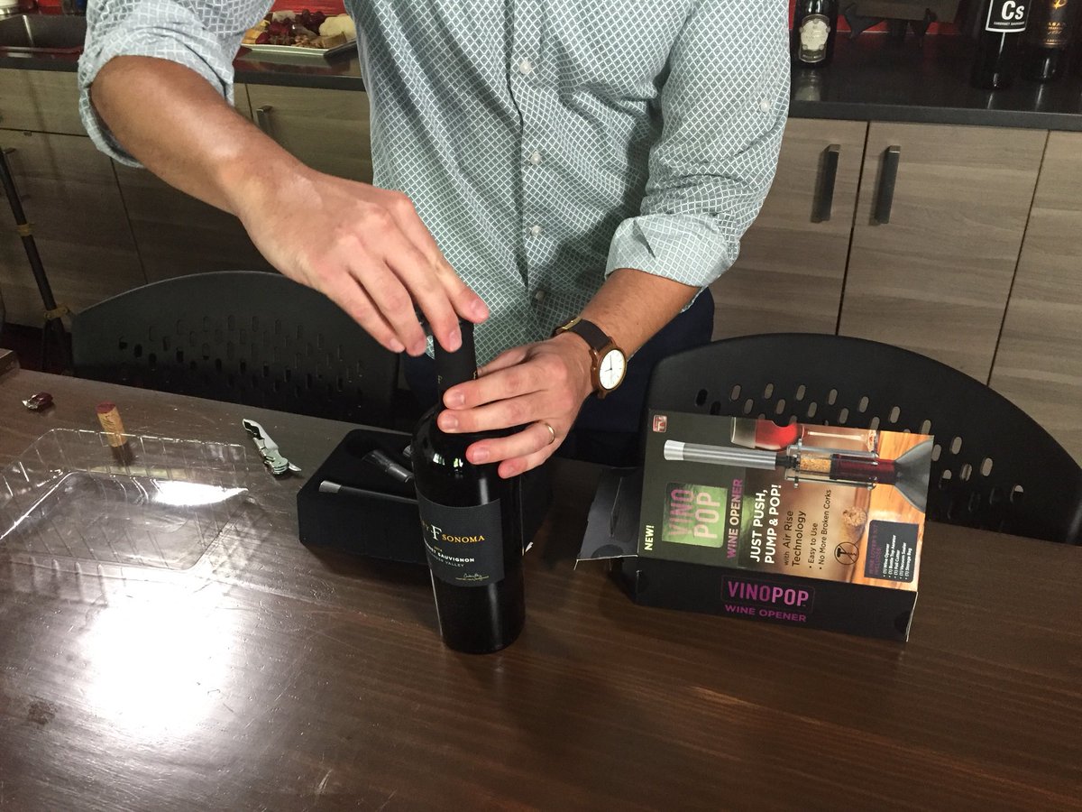 QuitaC_KVUE's tweet photo. Almost time for this week’s #doesitworkWednesday! This time we’re talking about wine-and a product that promises to open the bottle with no problems. Coming up in a few minutes! https://t.co/J4BUZDsdnK