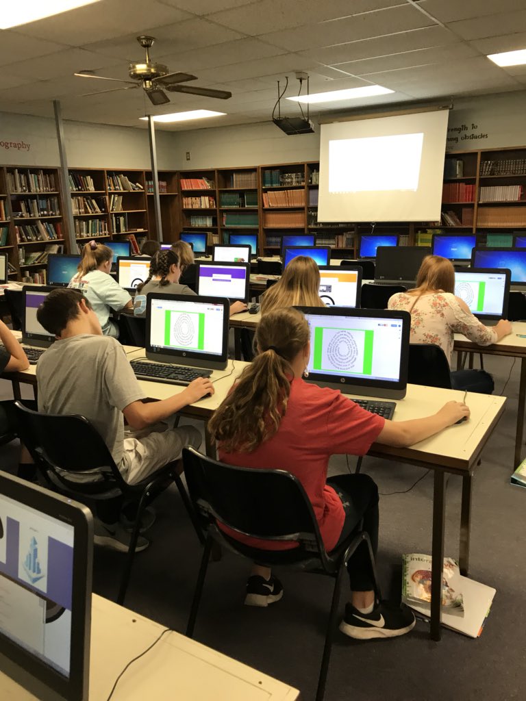 KinaTeaford's tweet photo. Digital Citizenship Breakout in the library at Pleasant Valley today. 7th grade students unlocked the treasure chest and saved the passwords from the Piracy Pirate!! @PVHSRaiders https://t.co/B8fv6Fd3gn