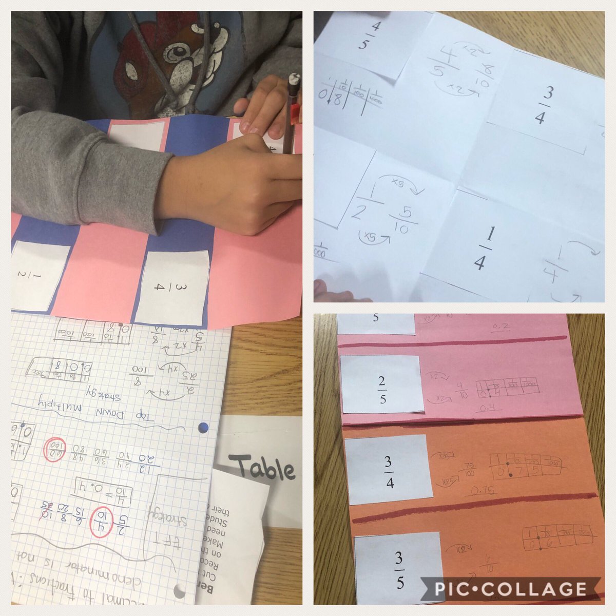 msjzelaya's tweet photo. Benchmark Fractions to Decimals ... “ show me your strategy (EFT or Top, Down ,X the one that works for YOU) , your PVC , the decimal. The rest let your creativity flow “ we had foldables, tables, books #giveemchoice #wedoingmath #noworksheet #reedmathematicians #NeverSettle https://t.co/xs31R9OsvH