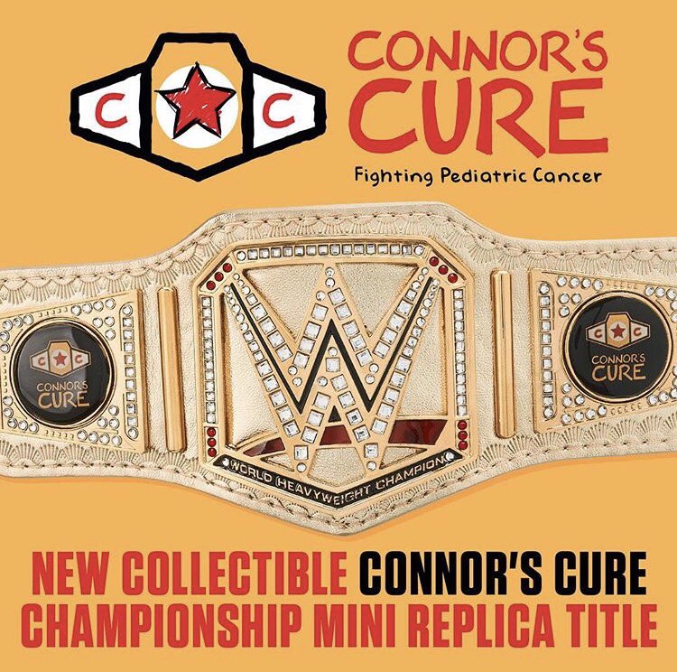 WWEPR's tweet image. .@WWEShop New #ConnorsCure mini replica titles available. 100% of net proceeds will benefit @ConnorsCure @TheVFoundation