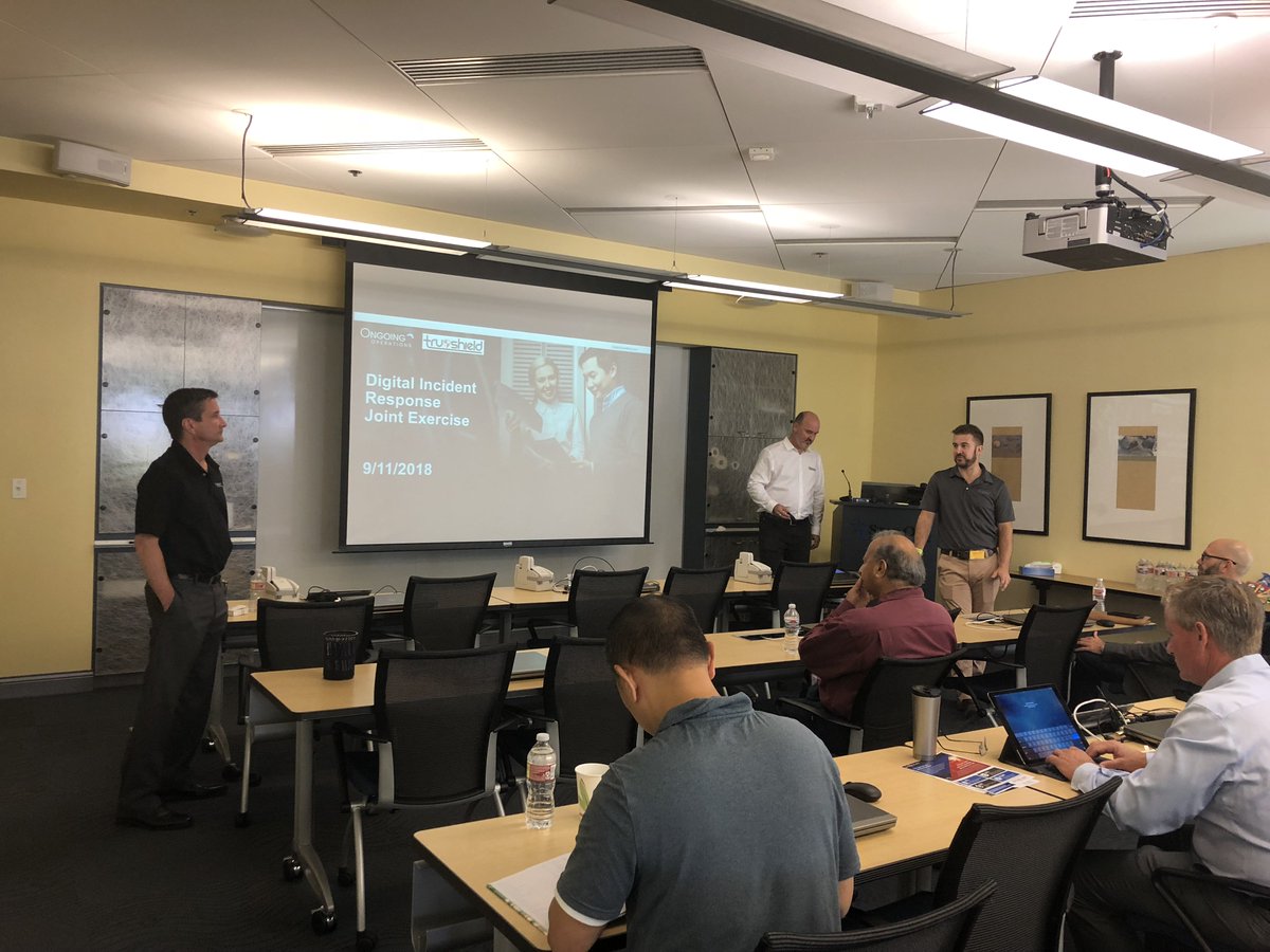 Ogo_Cuso's tweet photo. Thank you @Staronecu for hosting us in your beautiful office space!! Yesterday, OGO and @TruShield hosted a Digital Incident Response Joint Exercise. https://t.co/sXtkOw5FtC