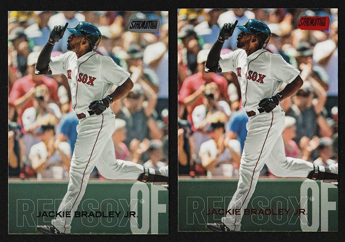 TheCardShoppers's tweet photo. JACKIE BRADLEY JR 2018 Stadium Club BLACK + RED FOIL CARD LOT #293 RED SOX 🔥 https://t.co/kEyd7iT4LK #tradingcards #baseball #sportscards #ebay #paypal #shoponline #mlb #cardcollecting #jackiebradley #boston #redsox https://t.co/gF00lBg1S9