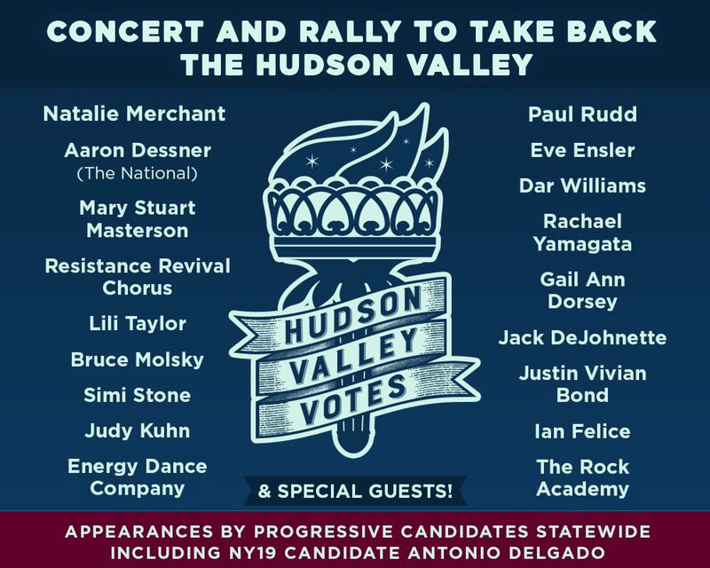 🚨 BIG NEWS 🚨 Tickets are now LIVE for Hudson Valley Votes on 10/20 @upac! Featuring @NatalieMerchant #PaulRudd @TheNational's @aaron_dessner #EveEnsler #NY19 Congressional Candidate @DelgadoforNY19 + many more!

Seats are going fast - buy your 🎟 now ➡️bardavon.org/show/hudson-va…