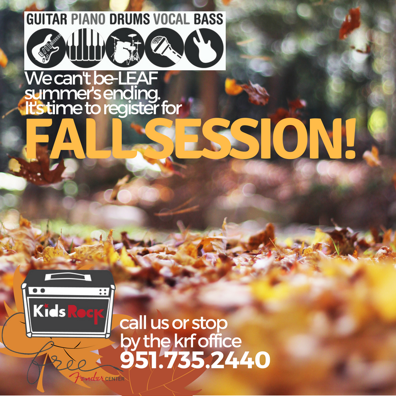 kidsrockfree's tweet image. HAY there! It's time to register for the Fall Session! Call us or stop by the office. 951-735-2440 #kidsrockfree #coronamusiclessons #fallpuns #musicMondays
