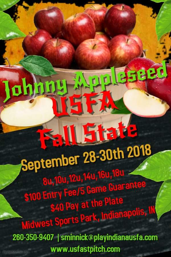 FSOSSoftball's tweet image. I would like to invite your team to the USFA Fall State Tournament, Sept 28-30 at Midwest Sports Park, Indianapolis. $300 Paid Berth to 2019 Northern Nationals to Champs in each division! If interested, please contact me or register here   baseball.sincsports.com/TTIntro.aspx?t…