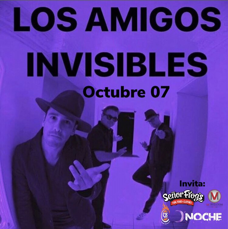 LOS AMIGOS INVISIBLES EN CONCIERTO  OCT / 7 /18 @ SEÑOR FROGS ORLANDO LA TARIMA MAS IMPORTANTE DE LOS VENEZOLANOS EN LA FLORIDA CENTRAL 
info IG <a href="/Victormalo/">victor malo</a> @MVProductions_USA 786-3063673