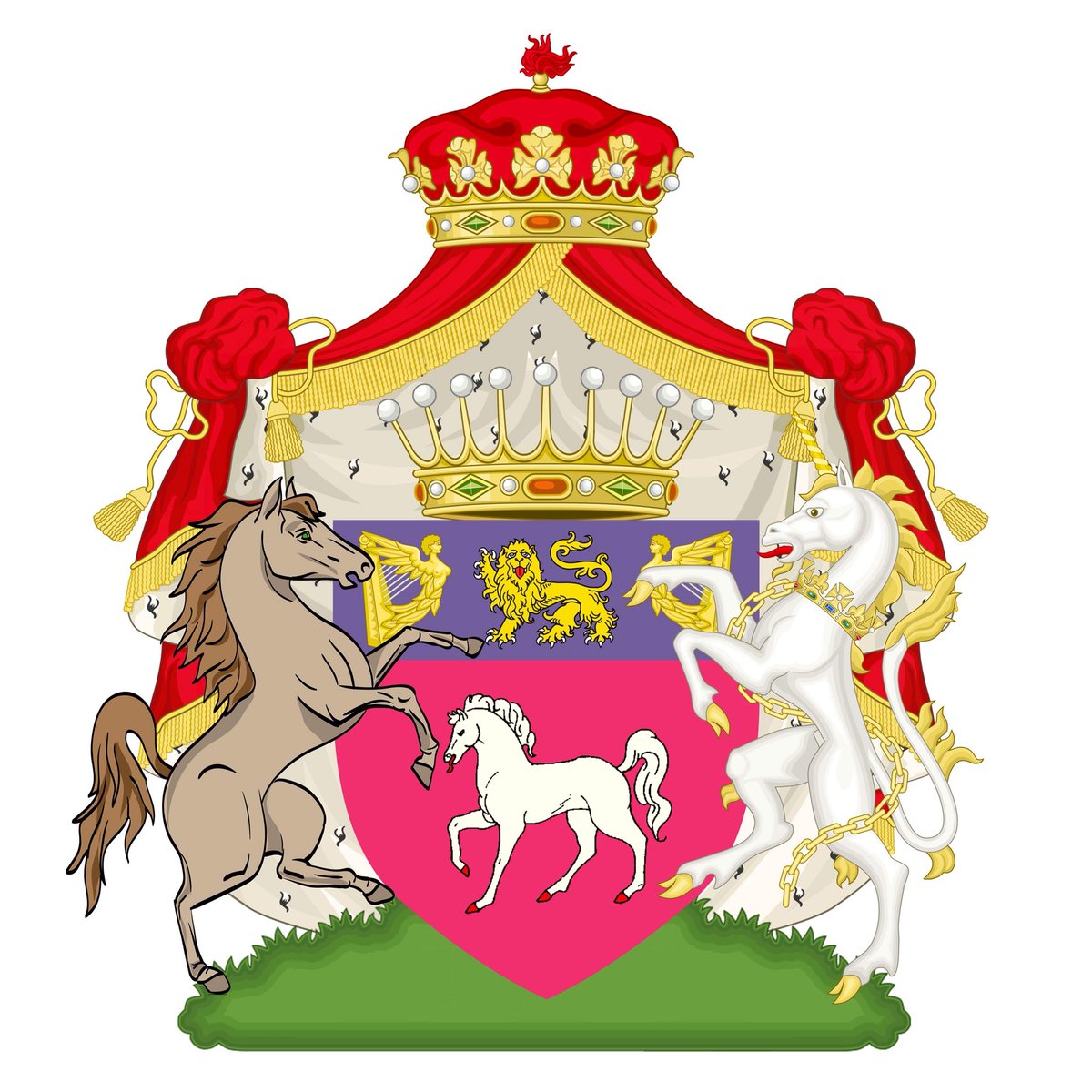 caerhold's tweet image. The Crests of our beloved leaders; King Conrad I and the Princess Royal Elizabeth 

#Royal #Micronation #microcon2019 #Politics #Regal #SmallNation #FateChoseUs