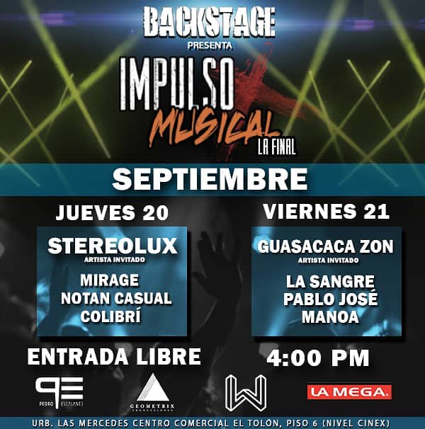 Después de un numeroso proceso de inscripciones, donde una gran cantidad de agrupaciones participaron vía Instagram, en las cuentas de @wearewamm, @Geometrixproducciones y @Escalanterecords, se anunciaron a los elegidos para conformar la primera final de #ImpulsoMusical2018