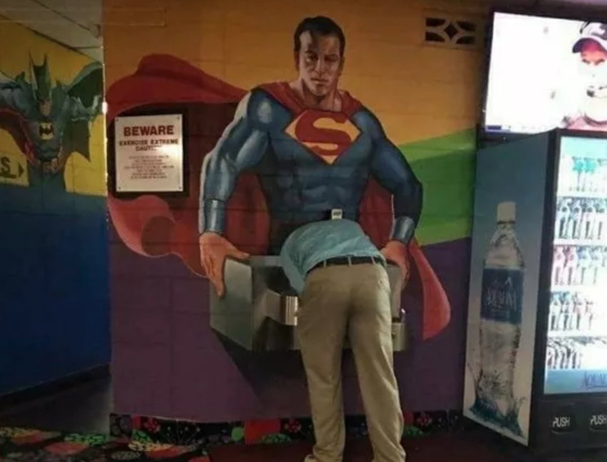 Dr. Michael Barbera on Twitter: &amp;quot;Superman is enjoying the water fountain.  https://t.co/7hJ3f5bDOY&amp;quot; / Twitter