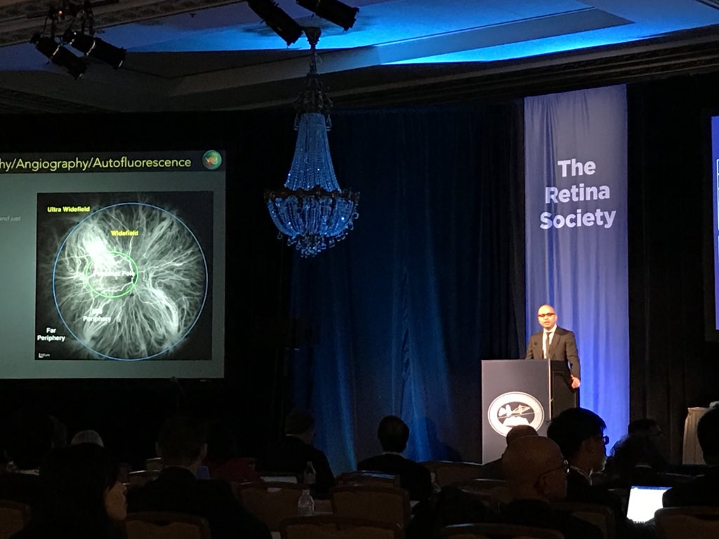 Netan Choudhry speaking on nomenclature and classification of Widefield Imaging in retinal diagnostics at the <a href="/RetinaSociety/">TheRetinaSociety</a> meeting