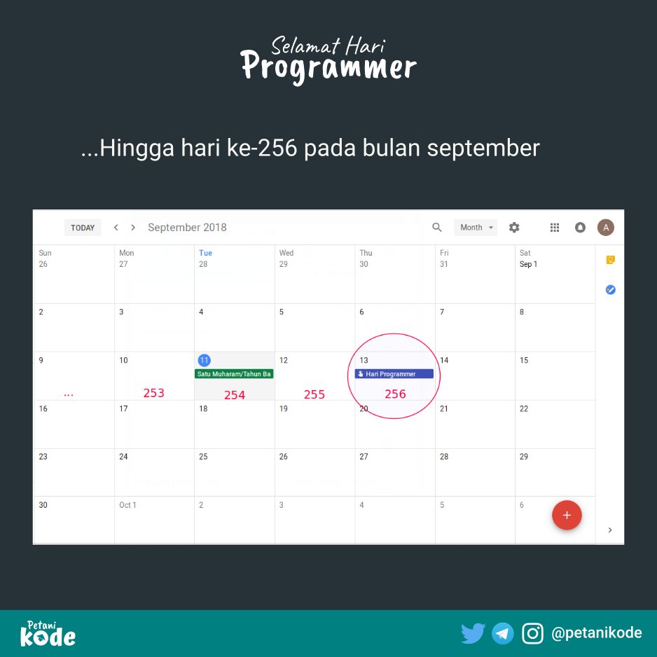 petanikode's tweet image. Selamat hari programmer... 🎉 (3)
#HariProgrammer #ProgrammersDay #DayOfProgrammer #Programmer #Coding