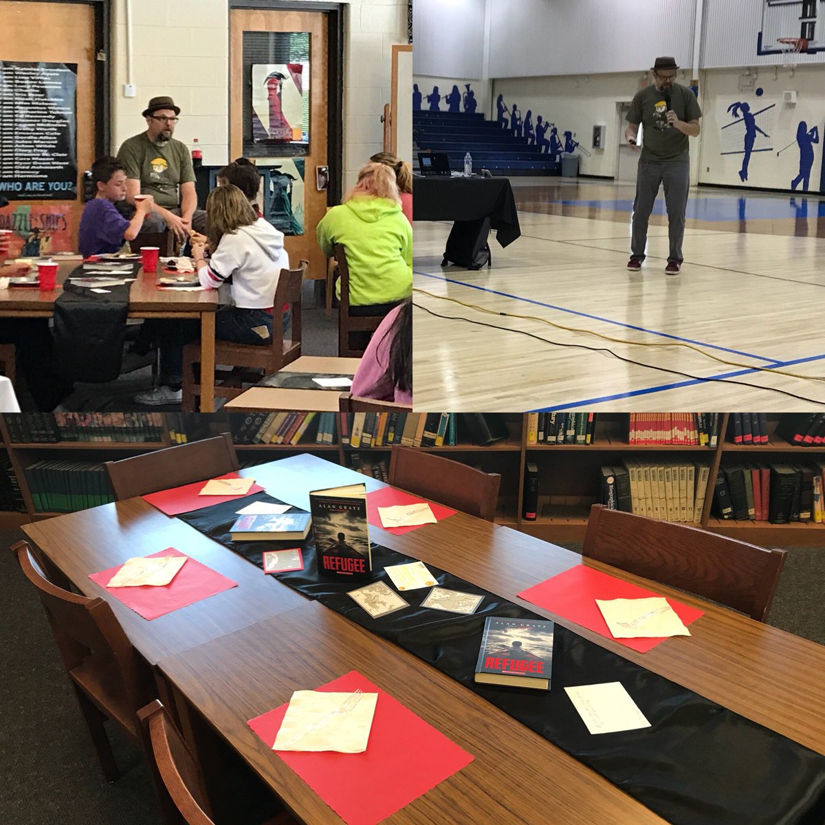 shanadowlen's tweet image. Had an amazing day @EMSRoyalty meeting @AlanGratz and helping the incredible @EmilyEMCapps! Thank you Mr. Gratz for sharing your passion and talent with us! #Refugee #1Read