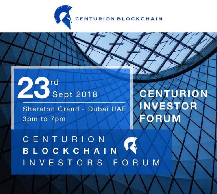 CenturionNono's tweet photo. Centurion Blockchain investor forum on the 23rd of septembre 2018 @ grand sheraton dubai . Register now https://t.co/MStN0lz7sJ and get 40% discount instantly. #ICOs #BLOCKCHAIN #blockchainevent #blockchaininvest #forum #investors #startup #cryptocurrency #dubai #bitcoins https://t.co/7EeRgGi9YB