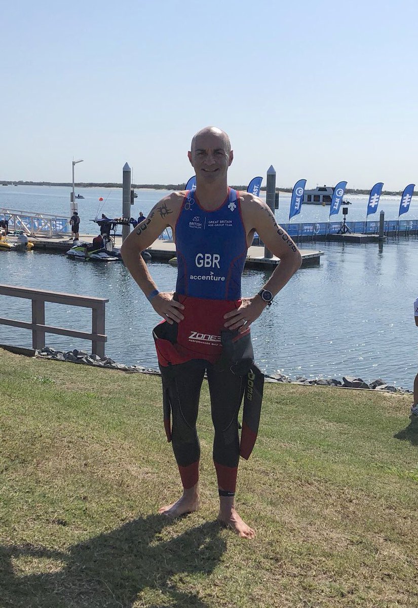 Great racing from <a href="/MarcDav403572/">Marc Davies</a> in Australia at the ITU Age Group World Championships finishing 10th in his Age Group! Well done champ! 👍🏻