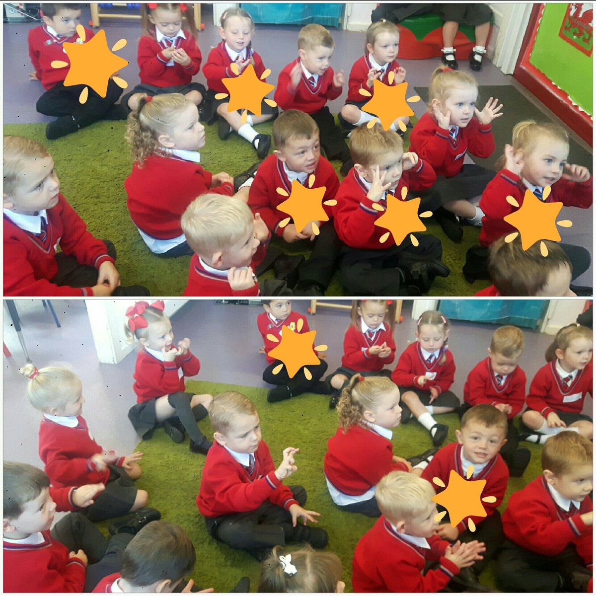 ysgolbrynhedydd's tweet photo. #YBHNAM another busy, happy morning adjusting to our new life at #YBHNURSERY helping with jobs around the class, learning our class routines and plenty of singing too! #DIAIUTF #YBH #settlingin #schoollife #newschoolyear #makingfriends #doingamazing #greatstart https://t.co/WhmbP5s60f